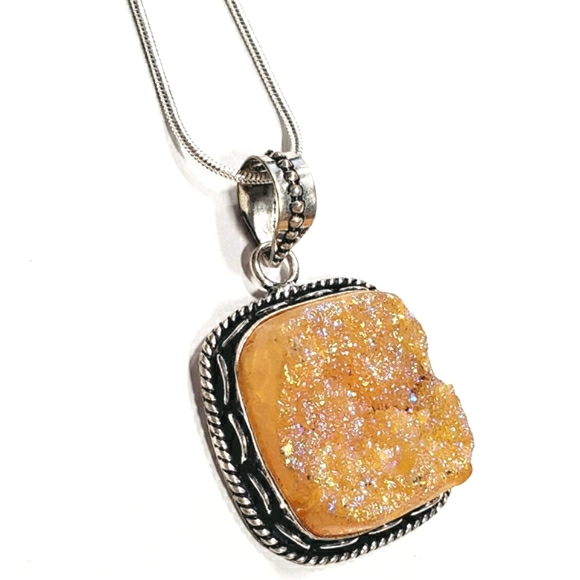 Sunflower Yellow Gold Sparkle Druzy Gemstones - Picture 12 of 12